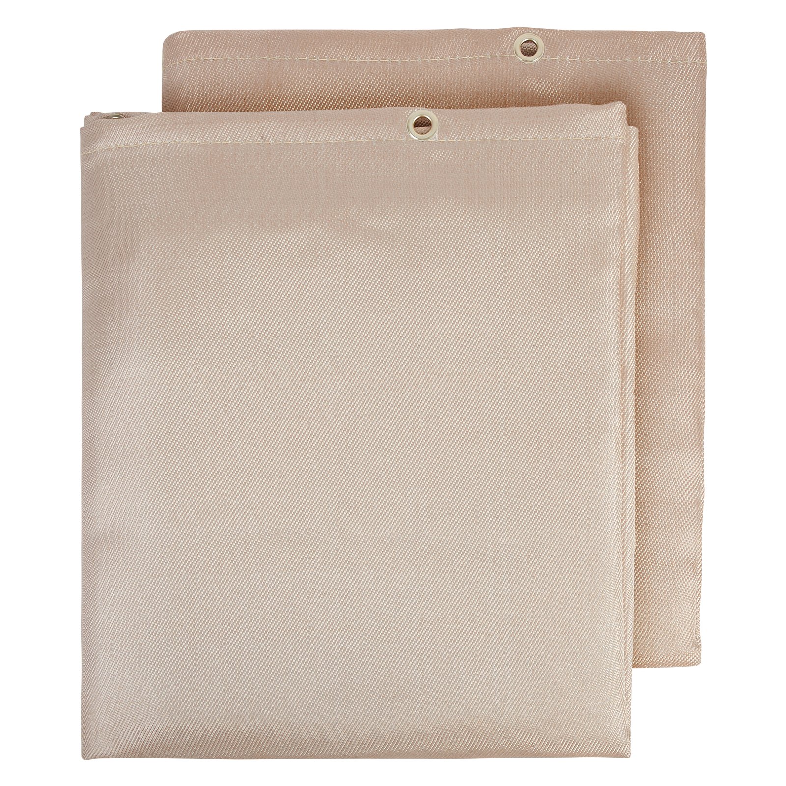 VEVOR welding blanket with grommet holes, beige color, heat-resistant protective fabric.