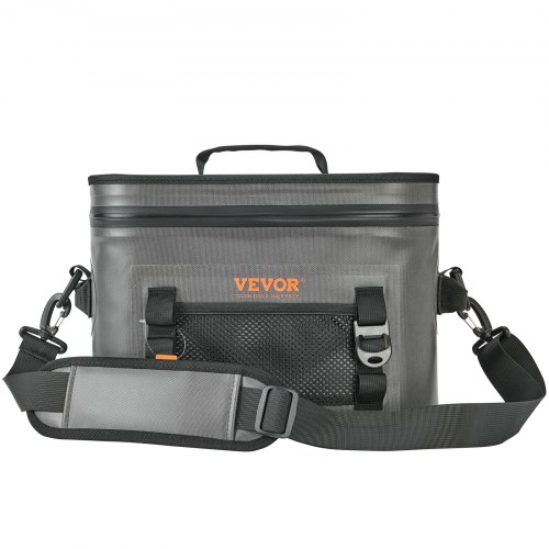 VEVOR Soft Cooler Bag, 16 Cans Soft Sided Cooler Bag Leakproof with Zipper, Waterproof Soft Cooler Insulated Bag, Lightweight & Portable Collapsible Cooler for Beach, Hiking, Picnic, Camping, Travel