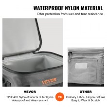 VEVOR Soft Cooler Bag, 24 latas Soft Side Cooler Bag à prova de vazamento com zíper, Soft Cooler à prova d'água isolado, Cooler dobrável leve e portátil para praia, caminhadas, piquenique, acampamento, viagens