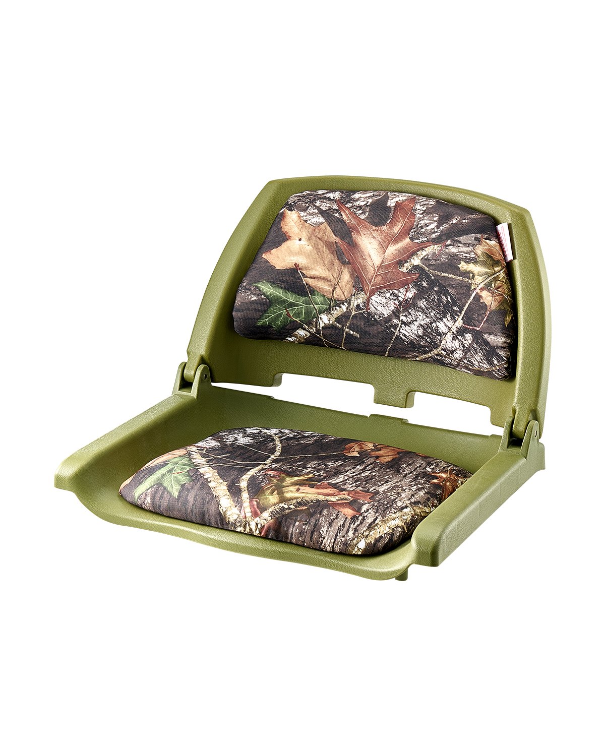 VEVOR Boat Seat, Low Backrest, Folding Fishing Boat Seat with Thickened Sponge Cushion & PU Polyester Fabric, Strong PP Frame, Flip Up Boat Seat for Fishing Boats, Yachts, Ships, Camouflage Color