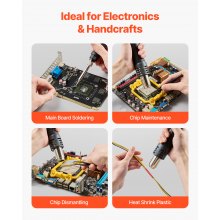 2-in-1 Hot Air Rework & Soldering Station 820W with Digital Display 5V USB Port