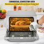 VEVOR Commercial Convection Oven, 21L/19Qt, Quarter-Size Conventional Oven Countertop, 1440W 3-Tier Toaster w/ Front Glass Door, Electric Baking Oven w/ Trays Wire Racks Clip Gloves, 120V, ETL Listed