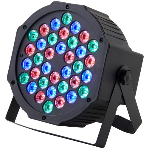 VEVOR Stage Lights, 4-Pack RGB Party Lights, 36 LED Colorful Lights Indoor, 7 Working Modes Sound Activated with Remote Control, Red, Green, Blue Light for Club Disco Party Wedding Birthday Christmas