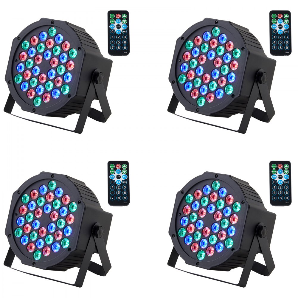 Lampe de Scène LED ​Par Lumières Disco 36W DMX RGBW avec Télécommande Sans  Fil 5