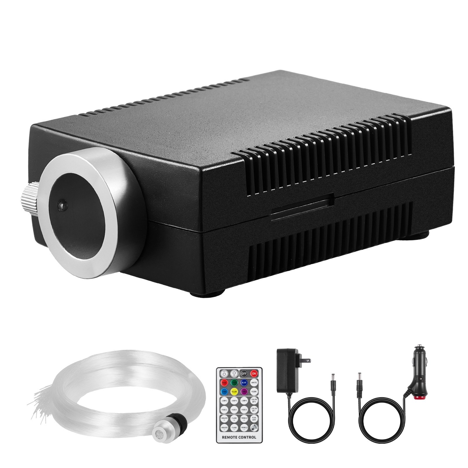 VEVOR Starlight Headliner Kit, 150 pcs 0.76 mm 1.98 m, 16W Fiber Optic Star Ceiling Lights for Car, Bluetooth APP, Remote Control, Sound Activated, RGBW Light Engine, for Home Bed Room Decoration