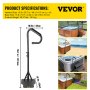 Vevor Hot Tub Supplier Handrail Spa Handrail 57" With Slide-under Mounting Base