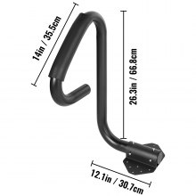 VEVOR Hot Tub Handrail 600LBS Capacity Spa Side Step 26" Spa Side Handrail Stationary Stainless Steel Under Mount Handrail Hot Rail with Sponge Rubber Grip Matte Design Hot Rail Tube for Access Spa