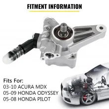 VEVOR Power Steering Pump 56110-RGL-A03 for 05-09 HONDA ODYSSEY 05-08 PILOT 03-10 ACURA MDX 3.5L