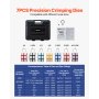 VEVOR Hydraulic Hose Crimper, Hydra-Krimp AC Hose Crimper Kit with 7 Dies Snap-On & Carrying Case, Hydraulic A/C Hoses Crimping Tool for Automotive & Air Conditioning Repair (Split with Manual Pump)