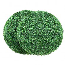 VEVOR Mesterséges Boxwood Trees, 24” magas (2 darab), gömb alakú faux topiaries növény, egész évben használható zöld feaux növény díszítő labdák hátsó udvarra, erkélyre, kertre, esküvőre és otthoni dekorációra