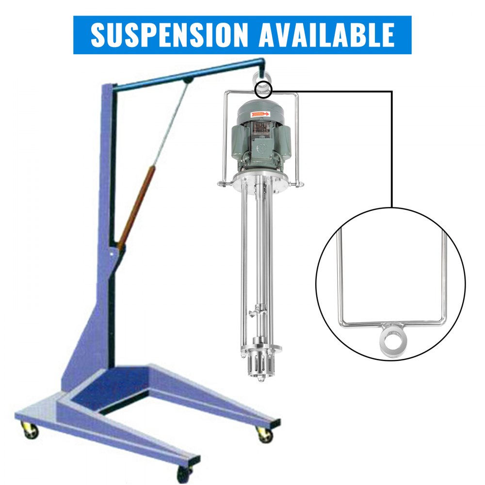 Vevor Homogenizer Disperser 50-100 L/h Handing Capacity Emulsification 2.2 Kw