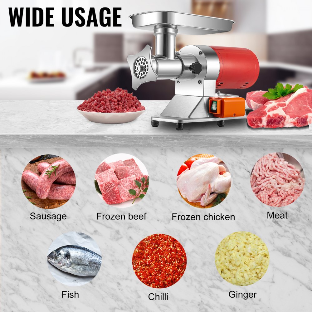 VEVOR Electric Meat Grinder Machine Electric Meat Mincer 551 Lbs/Hour 850W Red