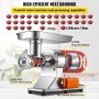 VEVOR Electric Meat Grinder, 661 Lbs/Hour1100 W Meat Grinder Machine, 1.5 HP Electric Meat Mincer with?2?Grinding?Plates,?Sausage?Kit Set Meat Grinder Heavy Duty, Home Kitchen & Commercial Use Red