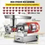 VEVOR Electric Meat Grinder, 661 Lbs/Hour1100 W Meat Grinder Machine, 1.5 HP Electric Meat Mincer with 2 Grinding Plates, Sausage Kit Set Meat Grinder Heavy Duty, Home Kitchen & Commercial Use Red