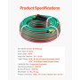 VEVOR Oxygen Acetylene Hose, 1/4-Inch x 50FT Oxy Acetylene Hose with 9/16"-18 LH/RH B Fittings, R Grade Welding Torch Twin Hose with 300PSI Maximum Working Pressure for Cutting Soldering Brazing