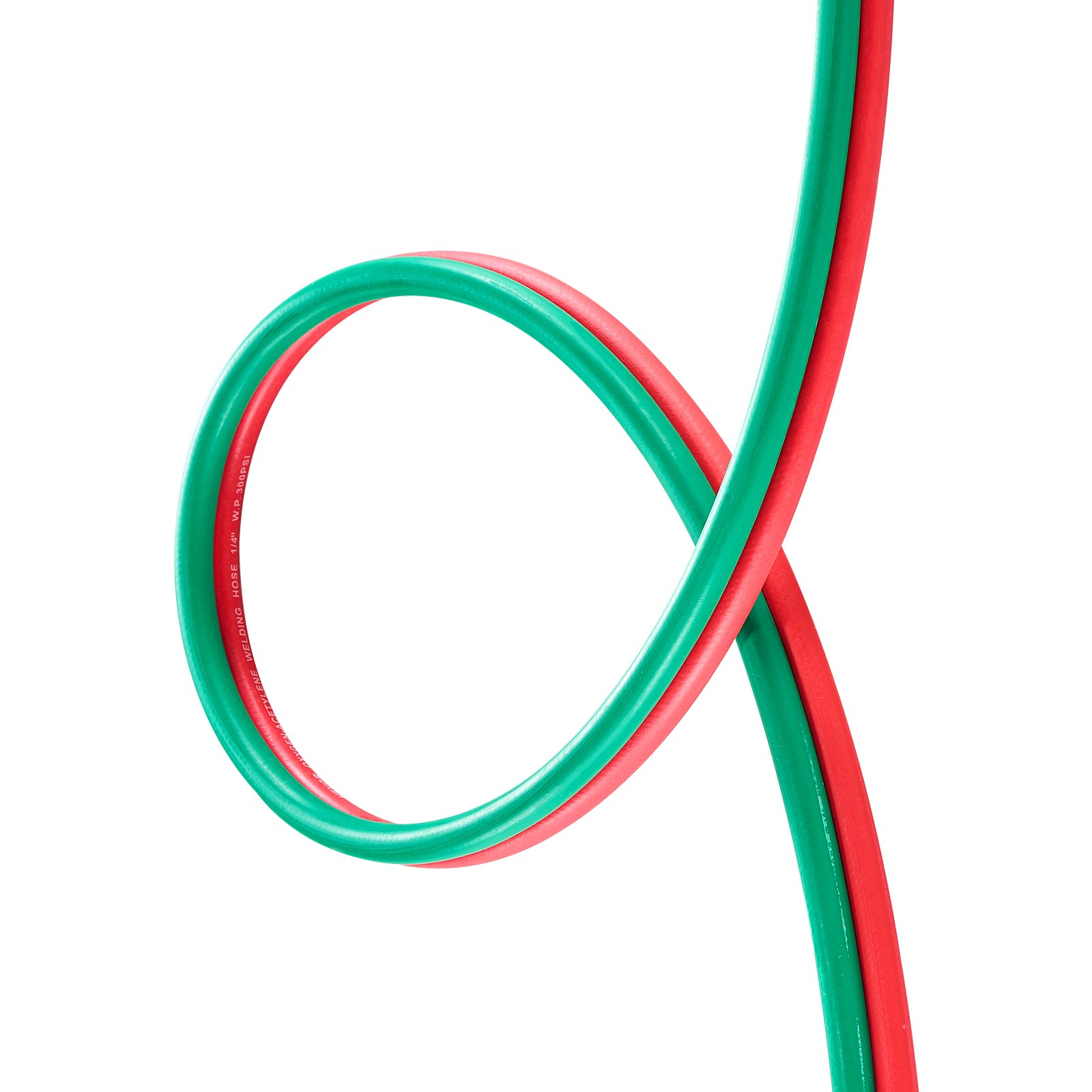 VEVOR Oxygen Acetylene Hose, 1/4-Inch x 50FT Oxy Acetylene Hose with 9/16"-18 LH/RH B Fittings, R Grade Welding Torch Twin Hose with 300PSI Maximum Working Pressure for Cutting Soldering Brazing