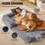 Cama para cachorro humano VEVOR 72 x 48 x 10 pol. Cama para cachorro grande tamanho humano lavável veludo PV