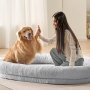 VEVOR Human Dog Bed 72x48x10in Large Human Size Dog Bed Washable Faux Rabbit Fur