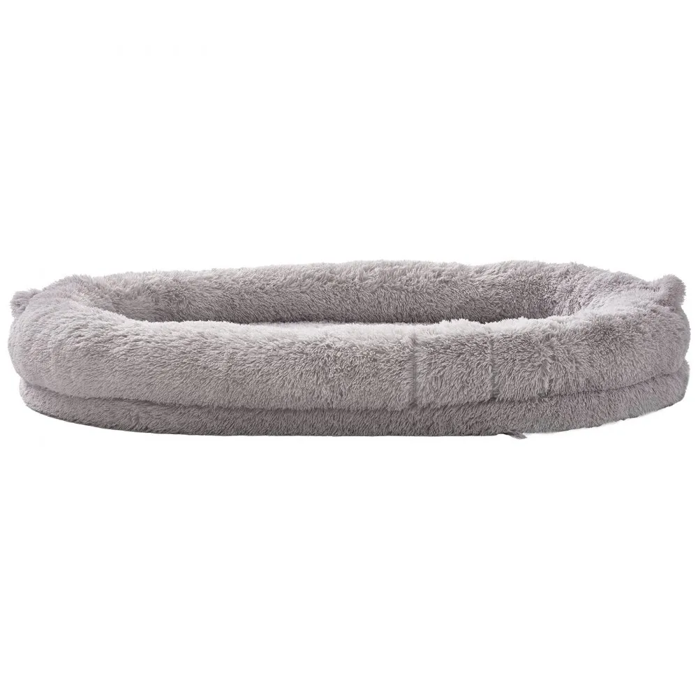 VEVOR Human Dog Bed 72x48x10in Large Human Size Dog Bean Bed Washable PV Velvet