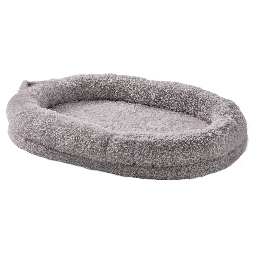 VEVOR Human Dog Bed 72x48x10in Large Human Size Dog Bean Bed Washable PV Velvet