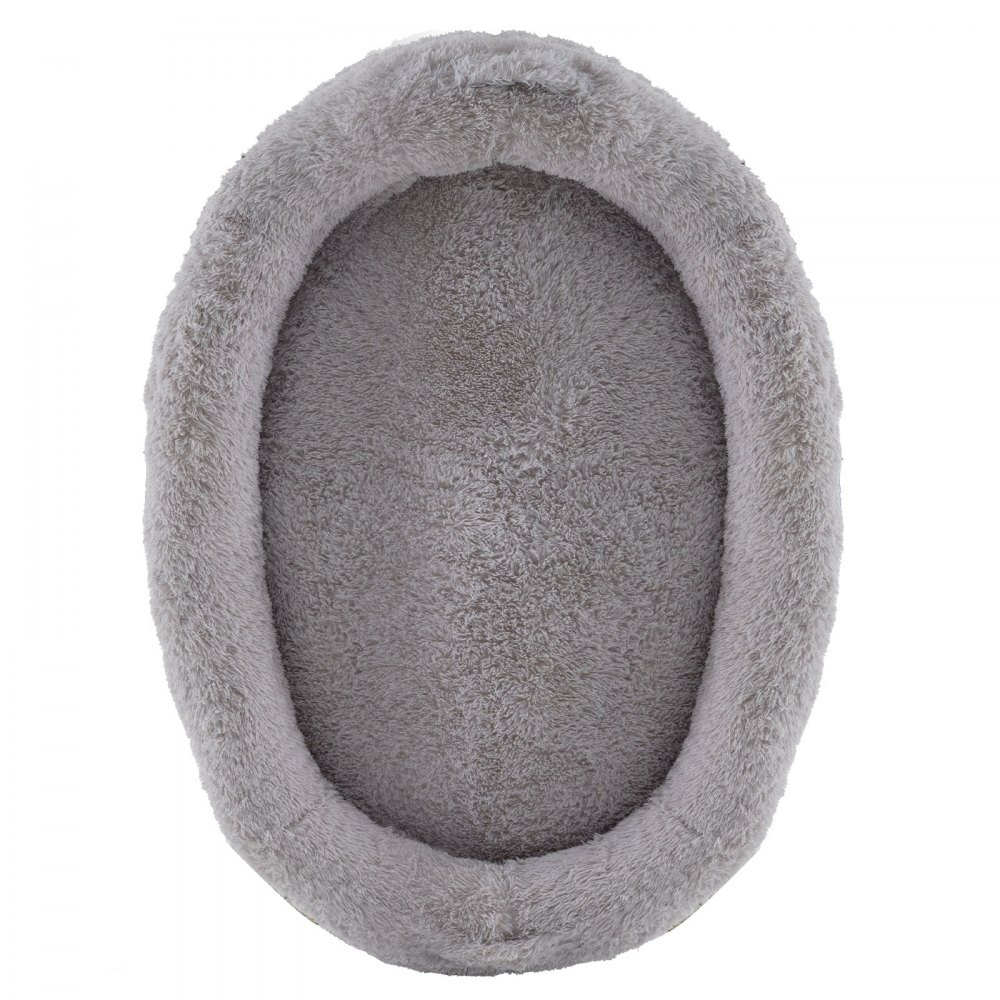 VEVOR Human Dog Bed, 1820x1220x250 mm Human Dog Bed for Adult, Human Size Dog Bed with Washable PV Velvet Cover, Egg Orthopedic Foam, Storage Pocket, Large Dog Bean Bed for You and Pet, Light Grey