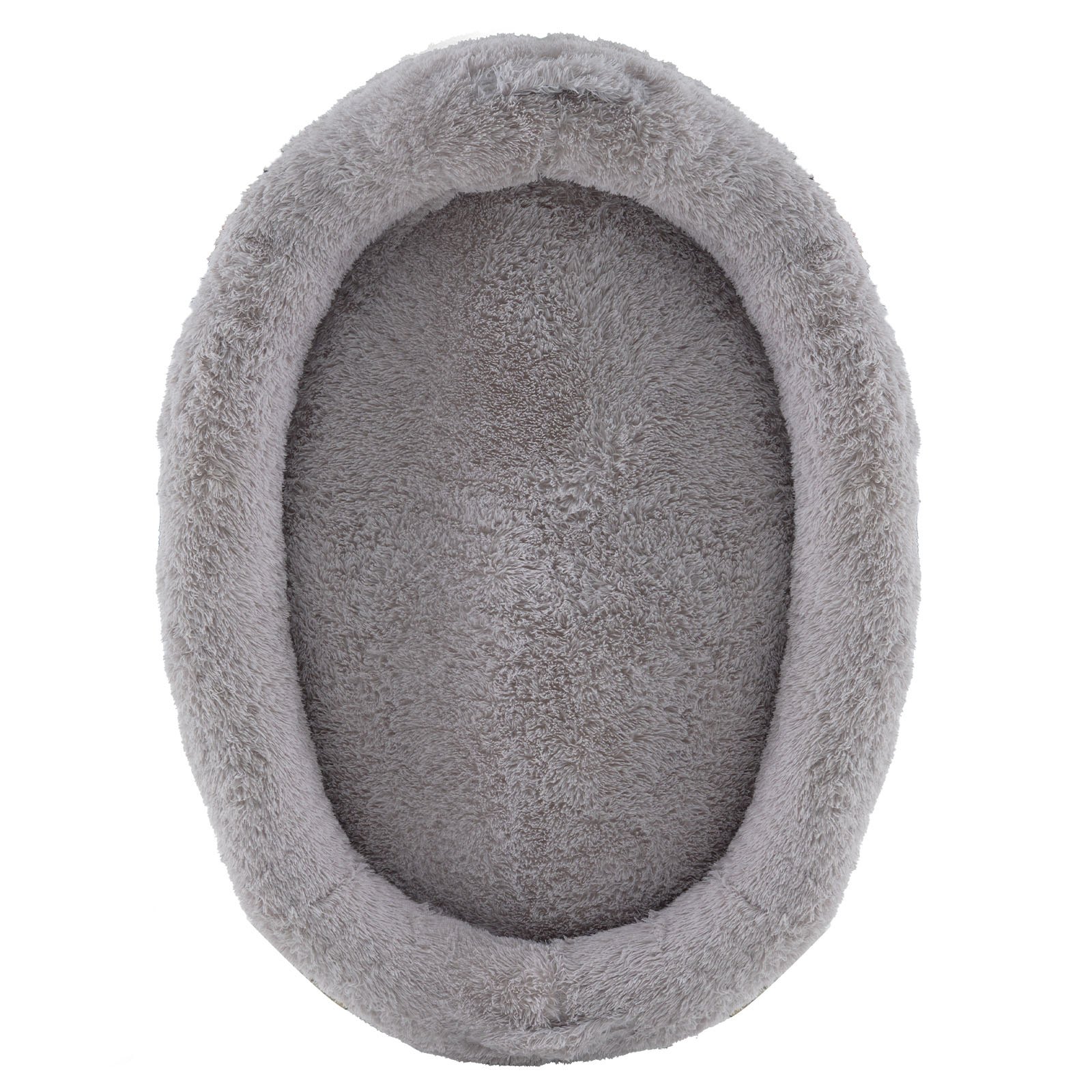 VEVOR Human Dog Bed, 1820x1220x250 mm Human Dog Bed for Adult, Human Size Dog Bed with Washable PV Velvet Cover, Egg Orthopedic Foam, Storage Pocket, Large Dog Bean Bed for You and Pet, Light Grey