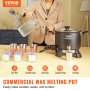 VEVOR 5 Liter Wax Melter for Candle Making, Large Electric Wax Melting Pot Easy Pour Spout, 4-level Temperature Control, Easy Clean for Candle Soap Cream Beauty Bulk Production Business or Home
