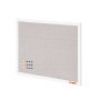 VEVOR 30"x20" White Cork Board with Linen Surface – Stylish Wall-Mounted Bulletin Board for Home, School, Office – Elegant & Functional Noticeboard