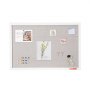 VEVOR 30"x20" White Cork Board with Linen Surface – Stylish Wall-Mounted Bulletin Board for Home, School, Office – Elegant & Functional Noticeboard