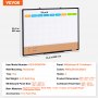 VEVOR 36"x24" Monthly Calendar Whiteboard & Cork Board Combo with Aluminum Frame