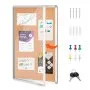 VEVOR 36"x24" Enclosed Cork Board with Aluminum Frame –  Lockable Bulletin Board with Acrylic Door & 2 Keys – Weather-Resistant Wall Display Case for School, Home, Office