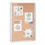 VEVOR 36"x24" Enclosed Cork Board with Aluminum Frame –  Lockable Bulletin Board with Acrylic Door & 2 Keys – Weather-Resistant Wall Display Case for School, Home, Office