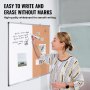 VEVOR 48" x 36" Whiteboard & Cork Board Combo med aluminiumsramme til skolehjem