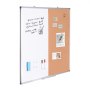 VEVOR 48"x 36" Whiteboard & Cork Board Combo with Aluminum Frame – 2-in-1 Magnetic Dry Erase Bulletin Board for Wall Mount – Ideal for School, Home, Office