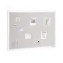 VEVOR 48"x36" White Cork Board with Linen Surface Wall-Mounted Bulletin Board