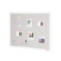 VEVOR 48"x36" White Cork Board with Linen Surface – Stylish Wall-Mounted Bulletin Board for Home, School, Office – Elegant & Functional Noticeboard