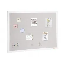 VEVOR 48"x36" White Cork Board with Linen Surface Wall-Mounted Bulletin Board