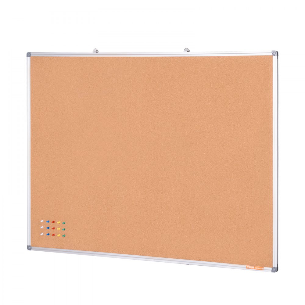 VEVOR 48"x36" Large Cork Board – Wall-Mounted Bulletin Board with Pin Board – Perfect for School, Home, Office
