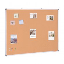 VEVOR 48"x36" Large Cork Board – Wall-Mounted Bulletin Board with Pin Board – Perfect for School, Home, Office