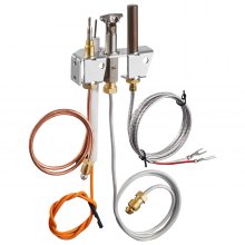 VEVOR Gas Pilot Assembly, OE 4021-732, 25660 Fireplace Gas Pilot Assembly, Natural Gas Ignition Replacement with Pilot Tube, Thermocouple, Thermopile, Wires, Compatible with Heatilator Models