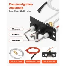 VEVOR Gas Pilot Assembly, OE 2090-012, 2198-012, SRV2090-012 Fireplace Gas Pilot Assembly, Natural Gas Ignition Replacement, Fit Heatilator, Heat & Glo, Quadra-Fire, Outdoor Lifestyles, Majestic