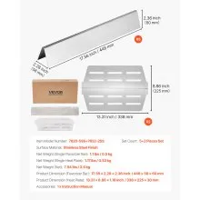 17 in Flavorizer Bars Steel Grill Replacement for Weber Genesis 300 Series
