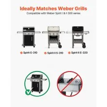 15 in Flavorizer Bars Steel Grill Replacement for Weber Spirit I & II 300 Series