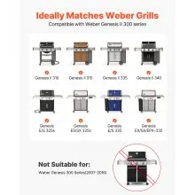 17 in Flavorizer Bars Steel Grill Replacement for Weber Genesis II 300 Series