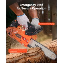 VEVOR 25cc Gas Chainsaw 1.02 HP Gas Powered 12 inch Chainsaw For Wood Cutting