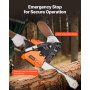 VEVOR 40 cc Gas Chainsaw, 14 inch Gas Powered Chainsaw, 1.8 HP Power Chain Saw with Non-Slip Handle, Gas-Powered Chainsaws with Dual Fuel Tanks, For Wood Cutting, Tree Trimming, and Land Clearing