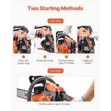VEVOR 40cc Gas Chainsaw 1.8 HP Gas Powered 14 inch Chainsaw For Wood Cutting
