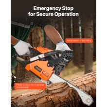 VEVOR 40cc Gas Chainsaw 1.8 HP Gas Powered 14 inch Chainsaw For Wood Cutting
