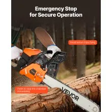 VEVOR 58cc Gas Chainsaw 2.7 HP Gas Powered 20 inch Chainsaw For Wood Cutting