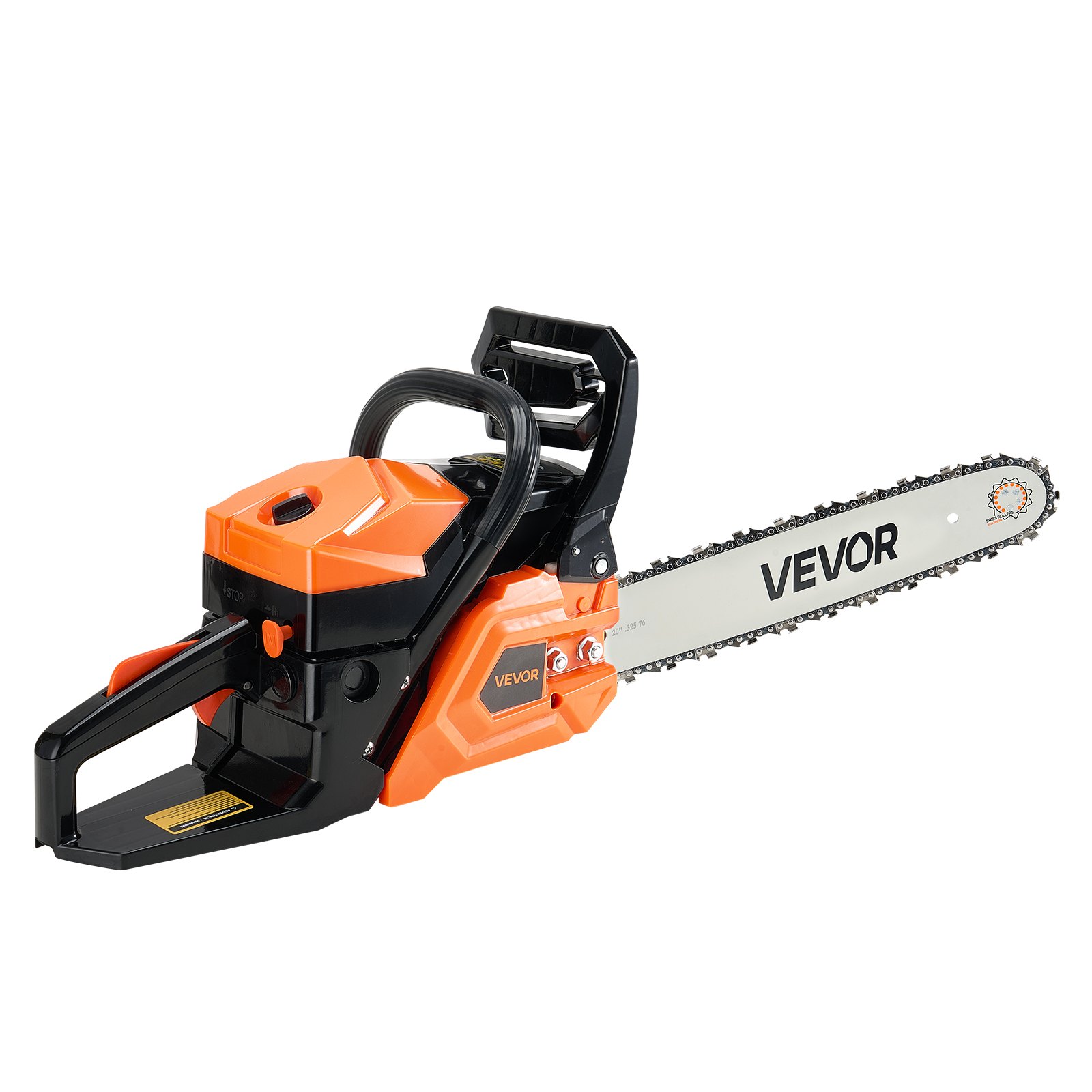 VEVOR 58 cc Gas Chainsaw, 20 inch Gas Powered Chainsaw, 2.7 HP Power Chain Saw with Non-Slip Handle, Gas-Powered Chainsaws with Dual Fuel Tanks, For Wood Cutting, Tree Trimming, and Land Clearing